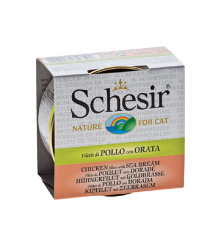 SCHESIR GATO FILETE DE FRANGO COM DOURADA EM CALDO DE FRANGO 70GR